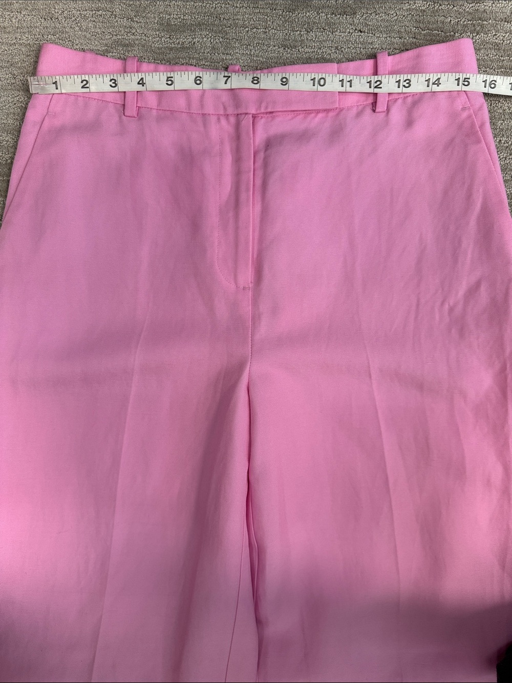 Reiss NWOT Raine Pleated Wide Leg Pants Pink Size 6 - Picture 7 of 12
